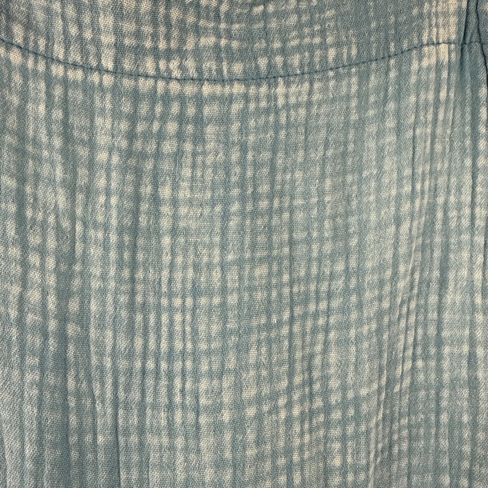 Zenana Dusty Teal Washed Double Gauze Wide Leg Overalls NWOT BOHO - Picture 2 of 15